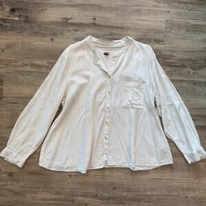 Pilcro Linen Top XL Cream Flowy Neutral